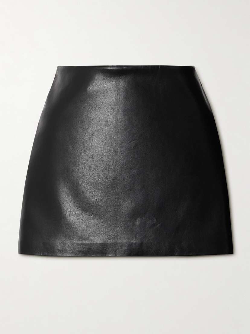 AGOLDE Agda Recycled Leather-blend Mini Skirt
