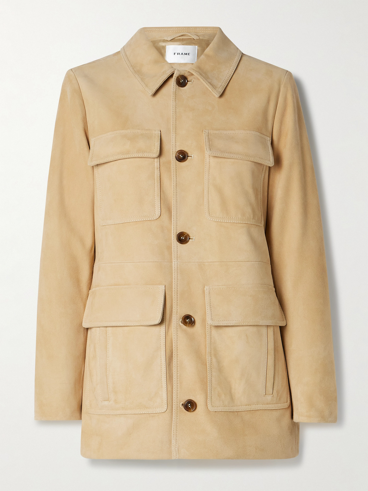 Frame Suede Jacket In Neutrals