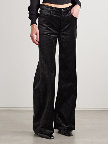 Citizens Of Humanity Lolli cotton-blend velvet wide-leg pants