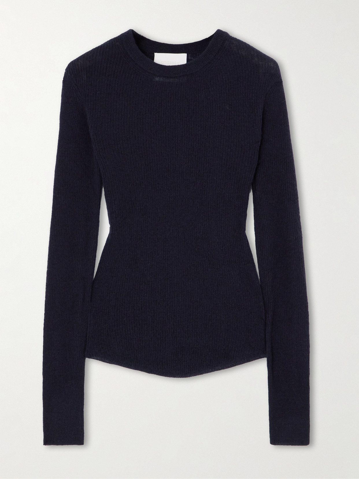Citizens Of Humanity Alessia Ribbed Wool And Cashmere-blend Sweater In Blue
