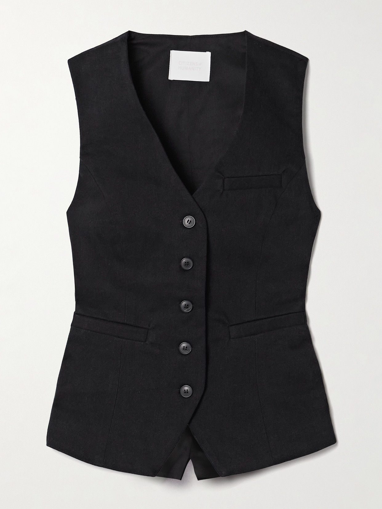 Citizen Of Humanity Jasmin Long Vest In Black