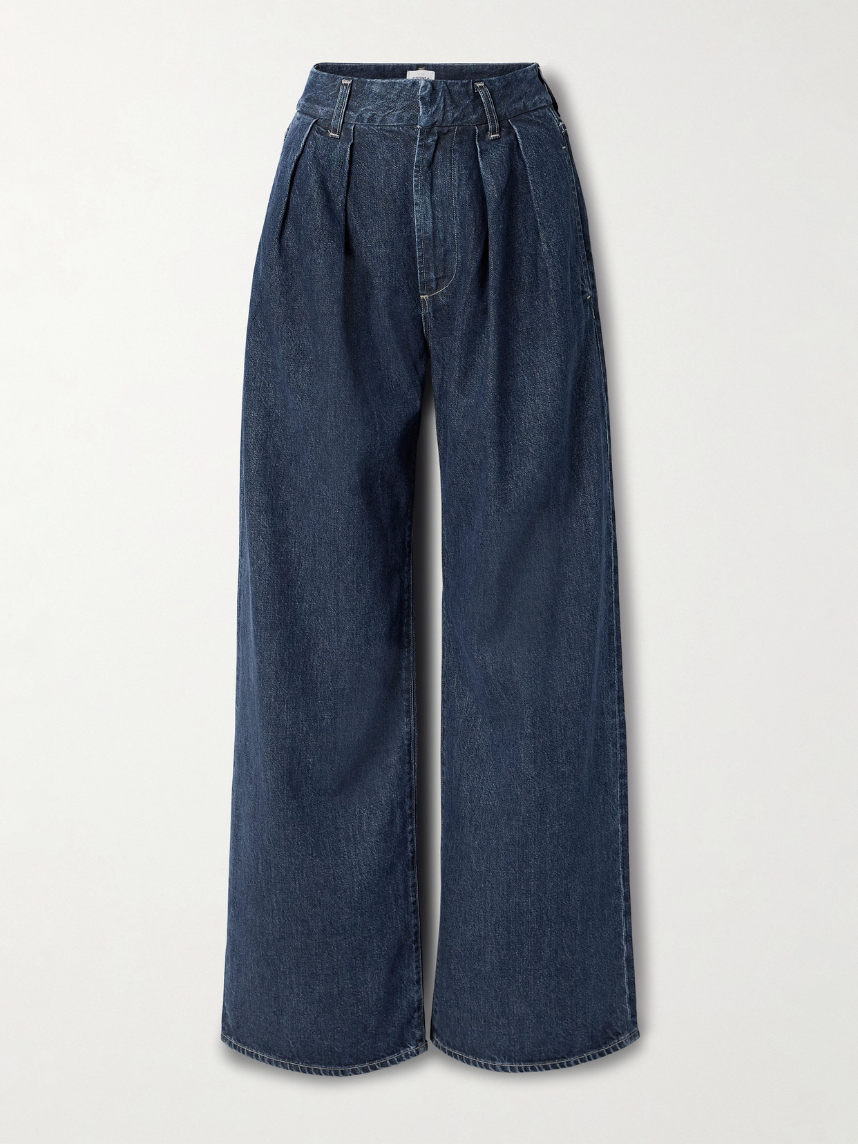 Citizen Of Humanity Petra Pleated High-rise Wide-leg Jeans In Blue