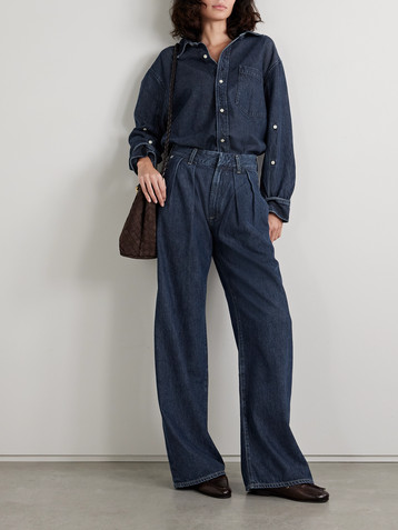 Citizens Of Humanity Petra pleated high-rise wide-leg jeans