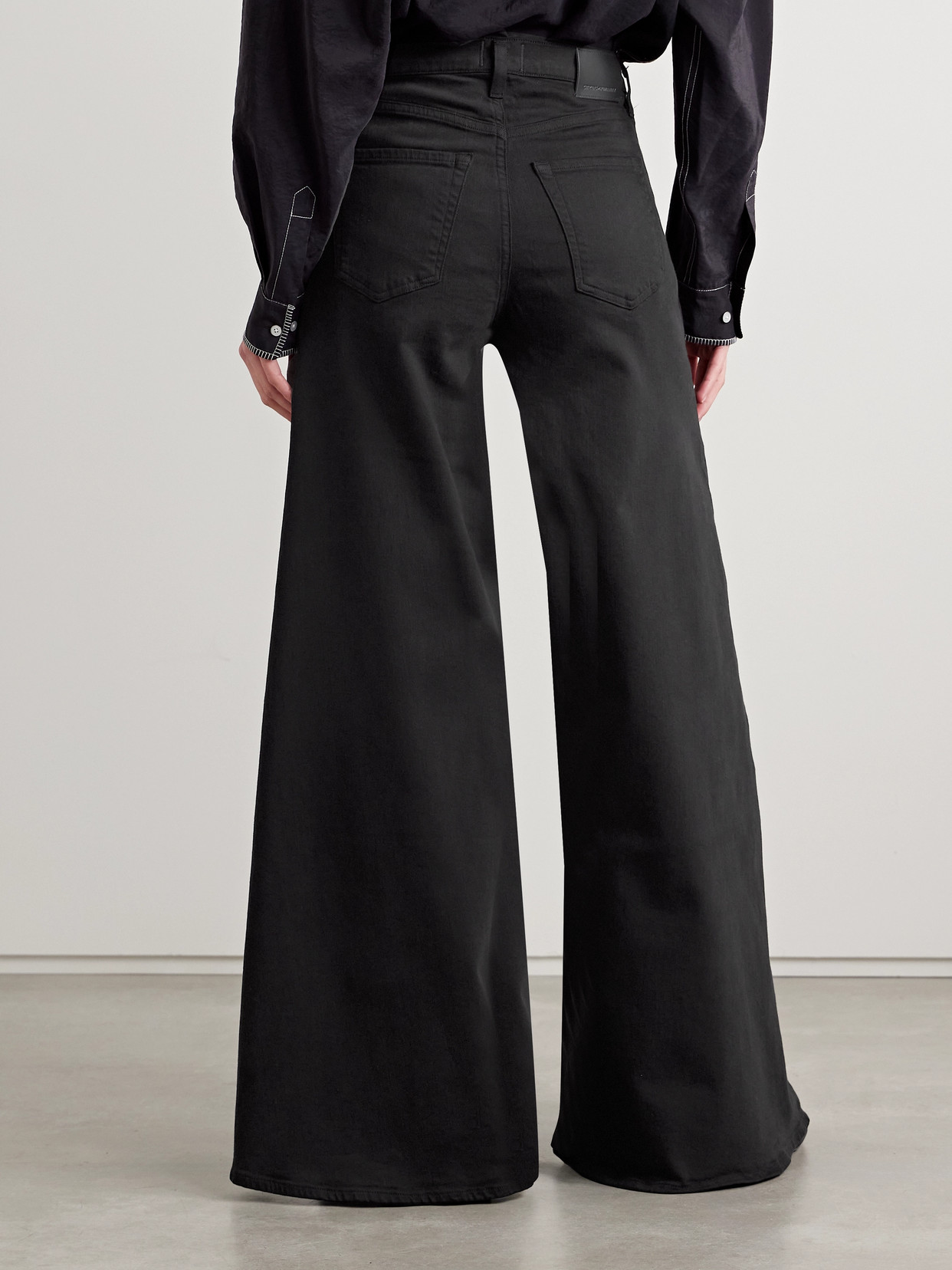 Citizen Of Humanity Amari Stretch High-rise Ultra Wide-leg Jeans In Black