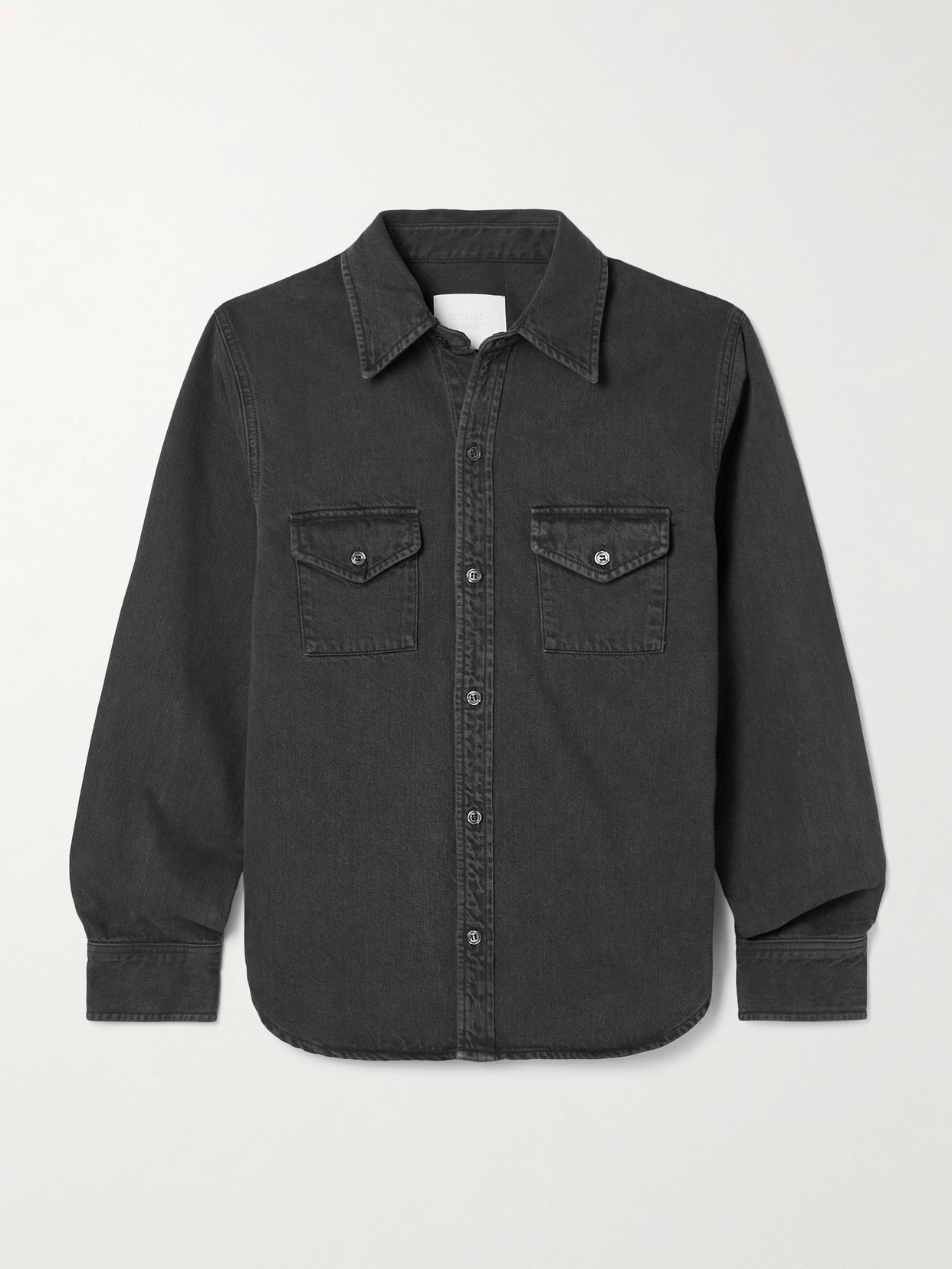 Citizens Of Humanity Baby Shay Organic Denim Shirt In Black