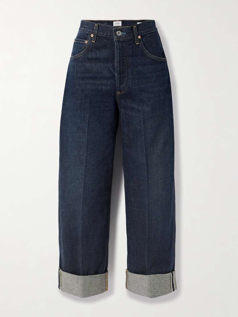 Citizens of Humanity Ayla Baggy Cuffed Crop Mid-rise Straight-leg Jeans