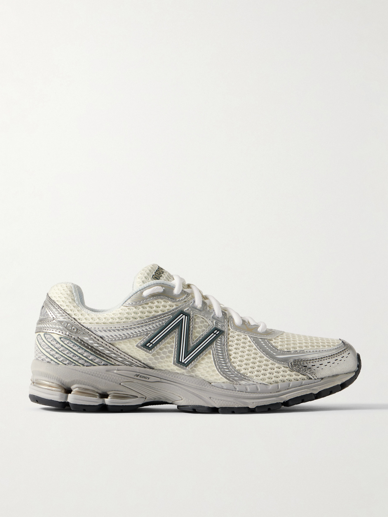 New Balance - 860v2 Ceres Rubber And Leather-trimmed Mesh Sneakers - Gray