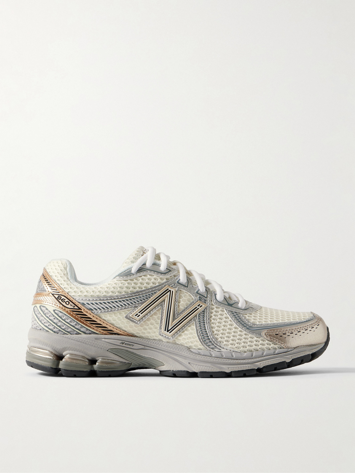 New Balance - 860v2 Ceres Rubber And Leather-trimmed Mesh Sneakers - Beige