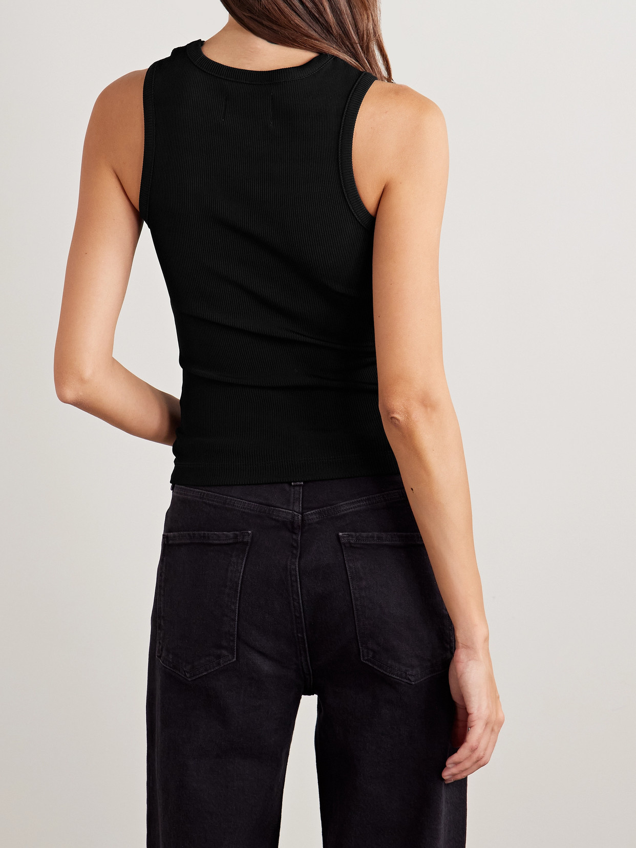 Citizen Of Humanity Ribbed Jersey Tank In Black