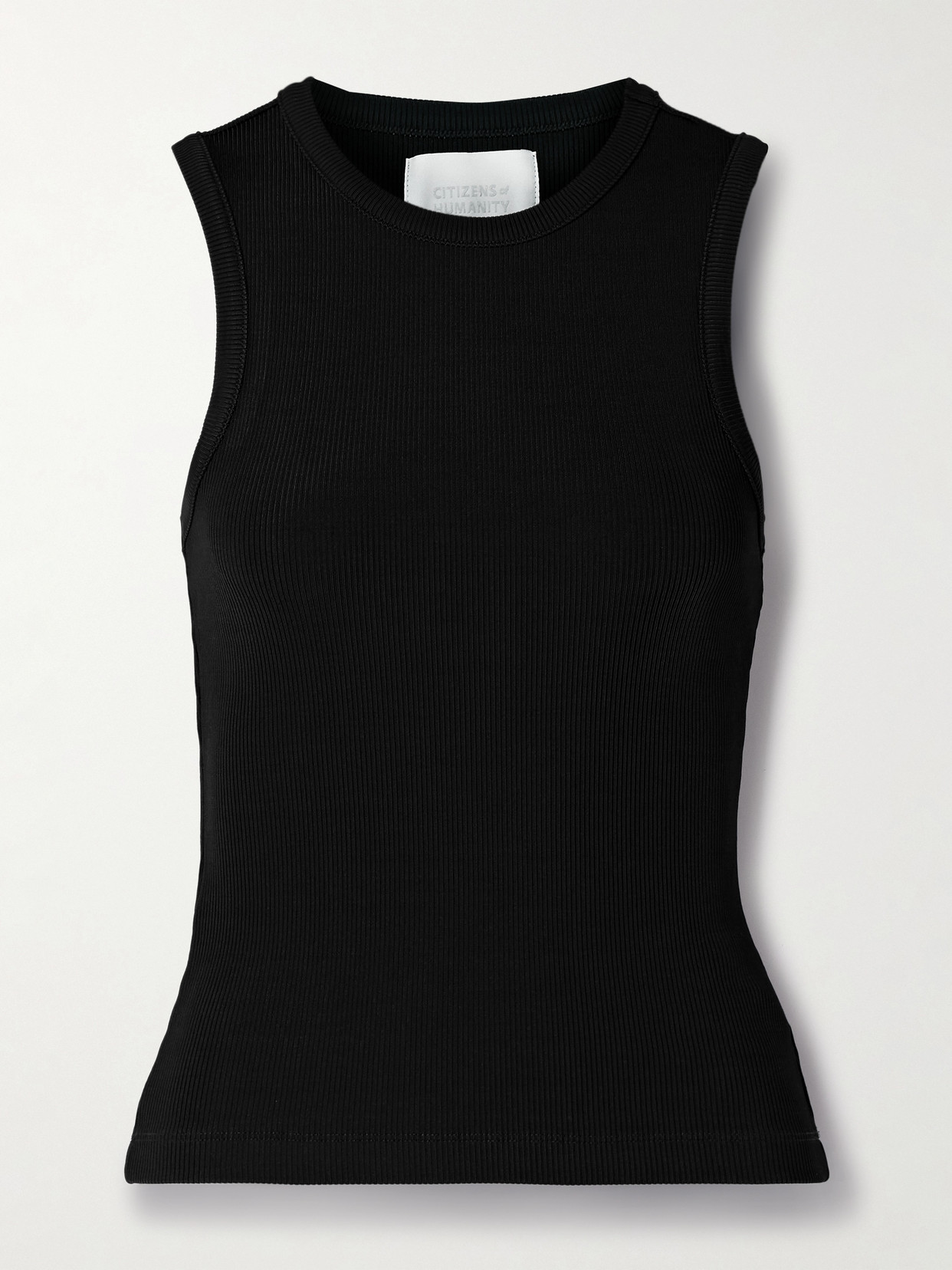 Citizens Of Humanity Ribbed Jersey Tank In Black