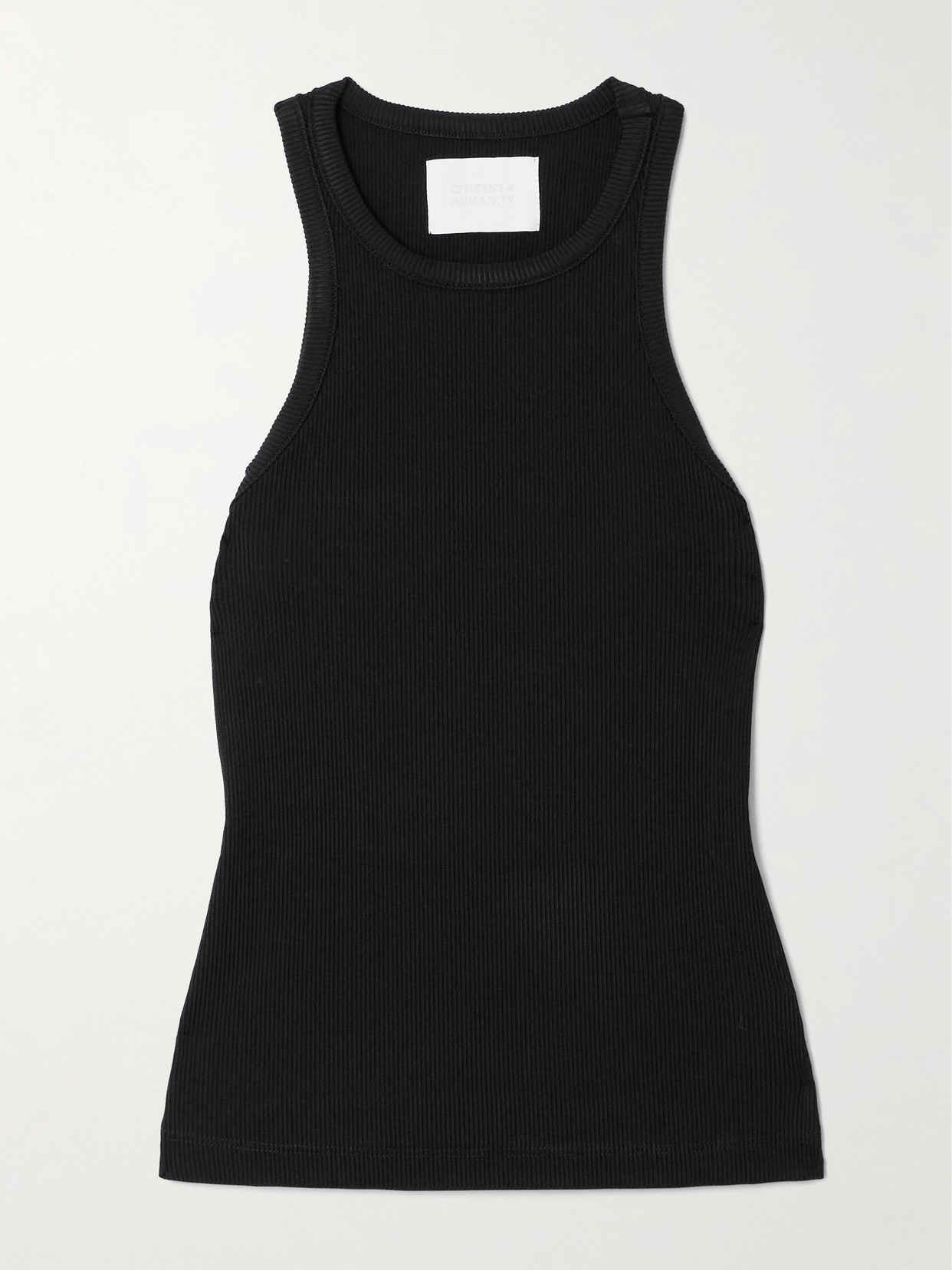 Citizen Of Humanity Sleeveless Ribbed Top In Black