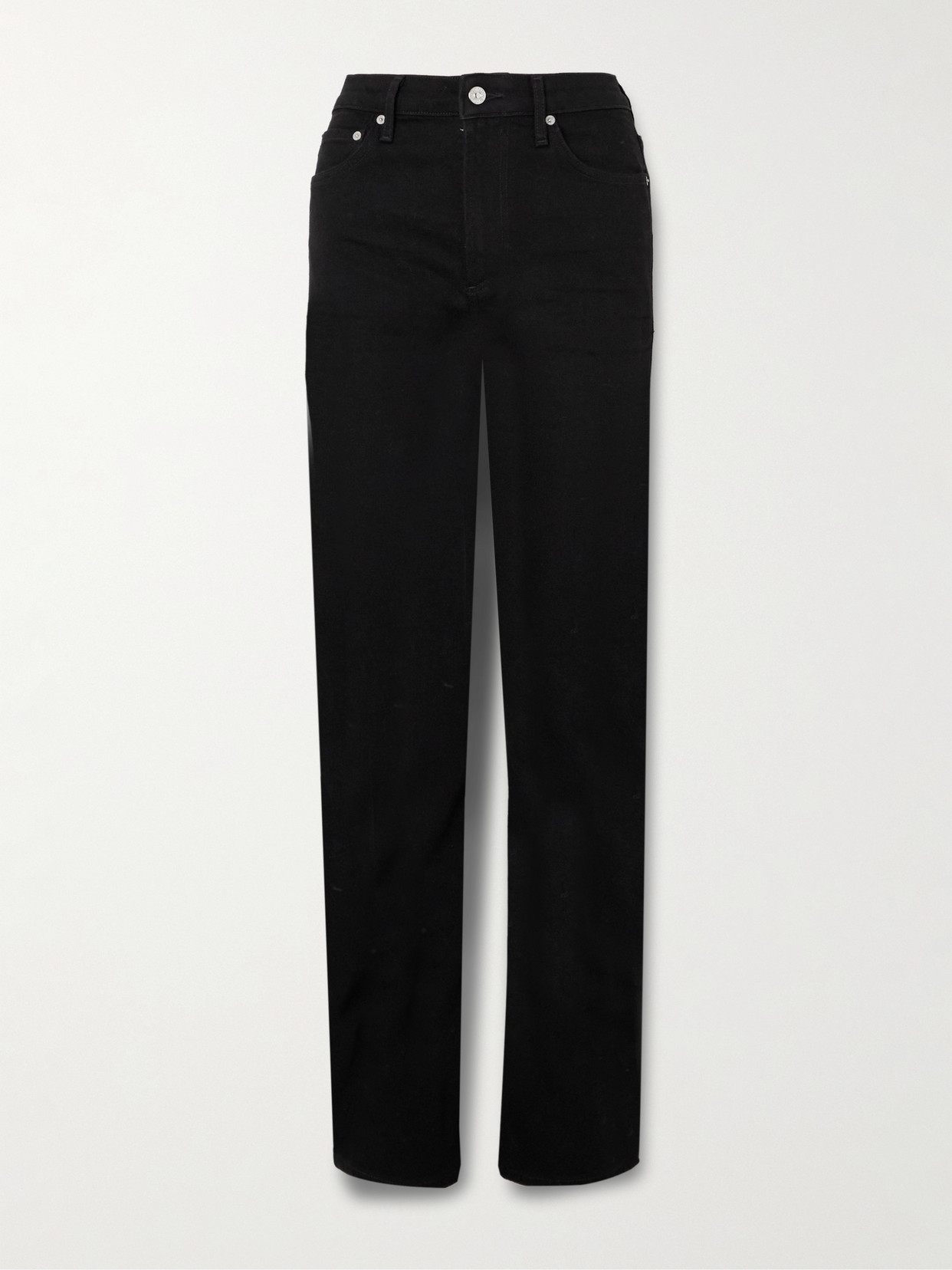Citizens Of Humanity Black Blaine High Rise Straight Jeans In Black