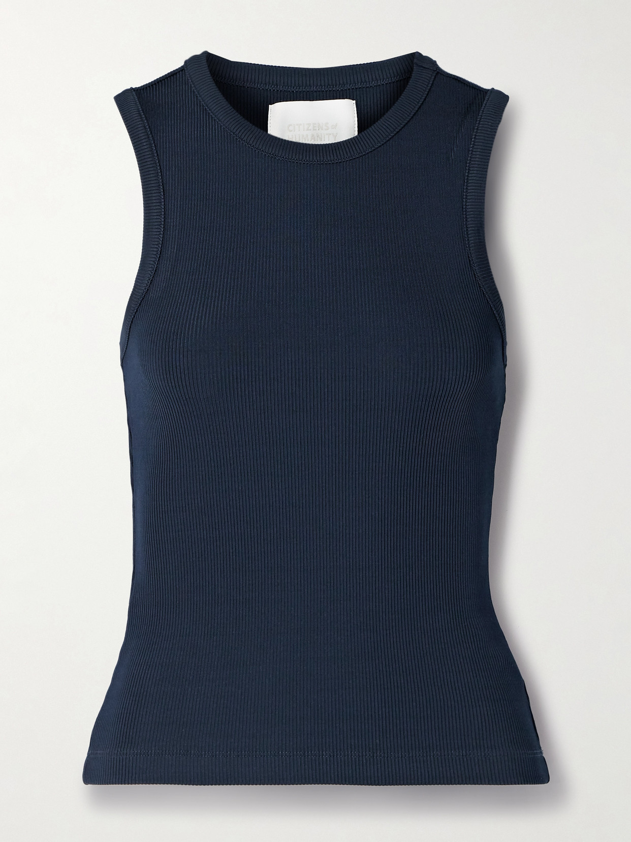 Citizens Of Humanity Ribbed Jersey Tank In Blue