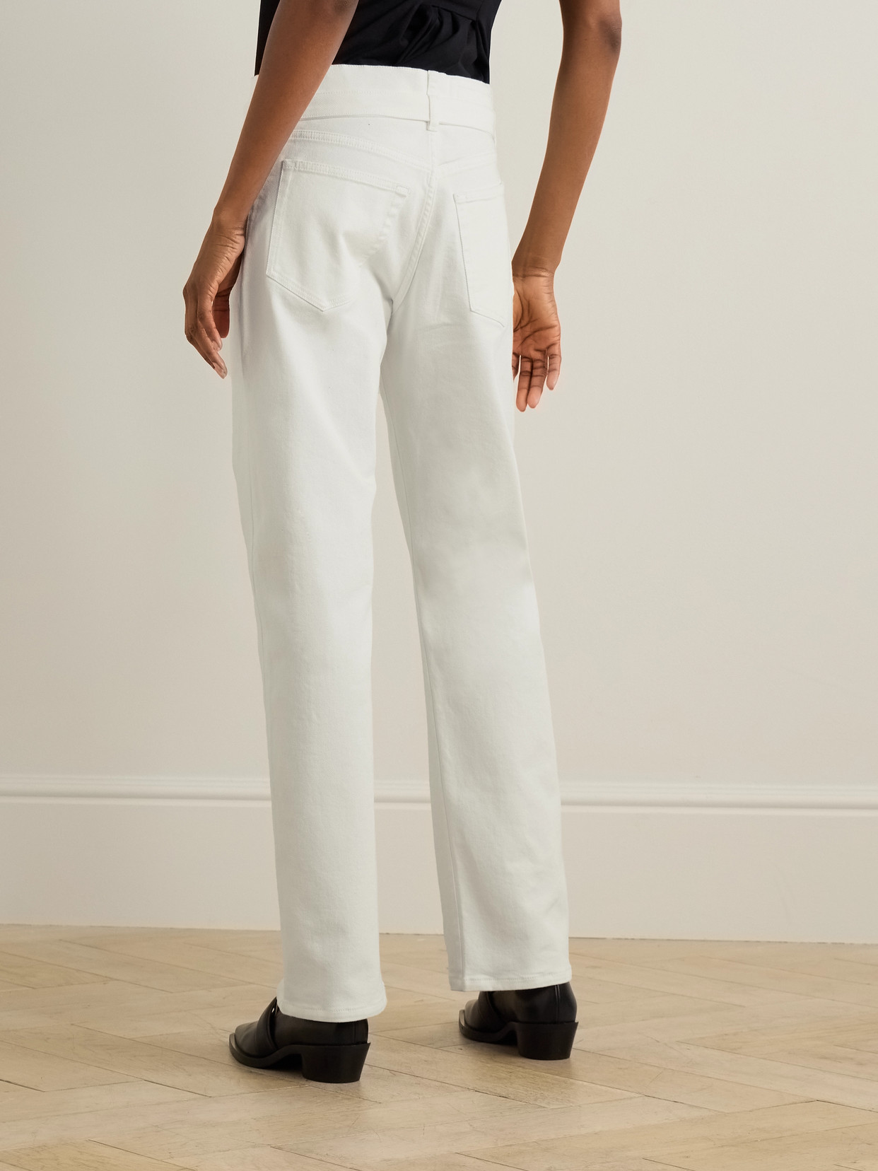 Ellsworth Belted Low-Rise Straight-Leg Jeans