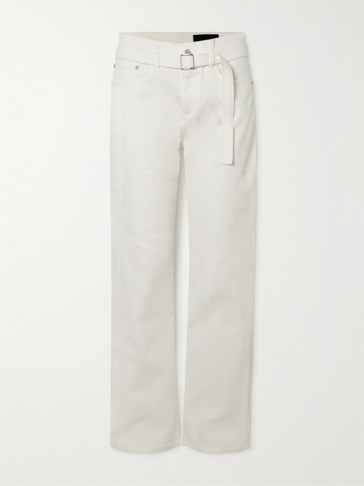Proenza Schouler Ellsworth Belted Low-rise Straight-leg Jeans In White