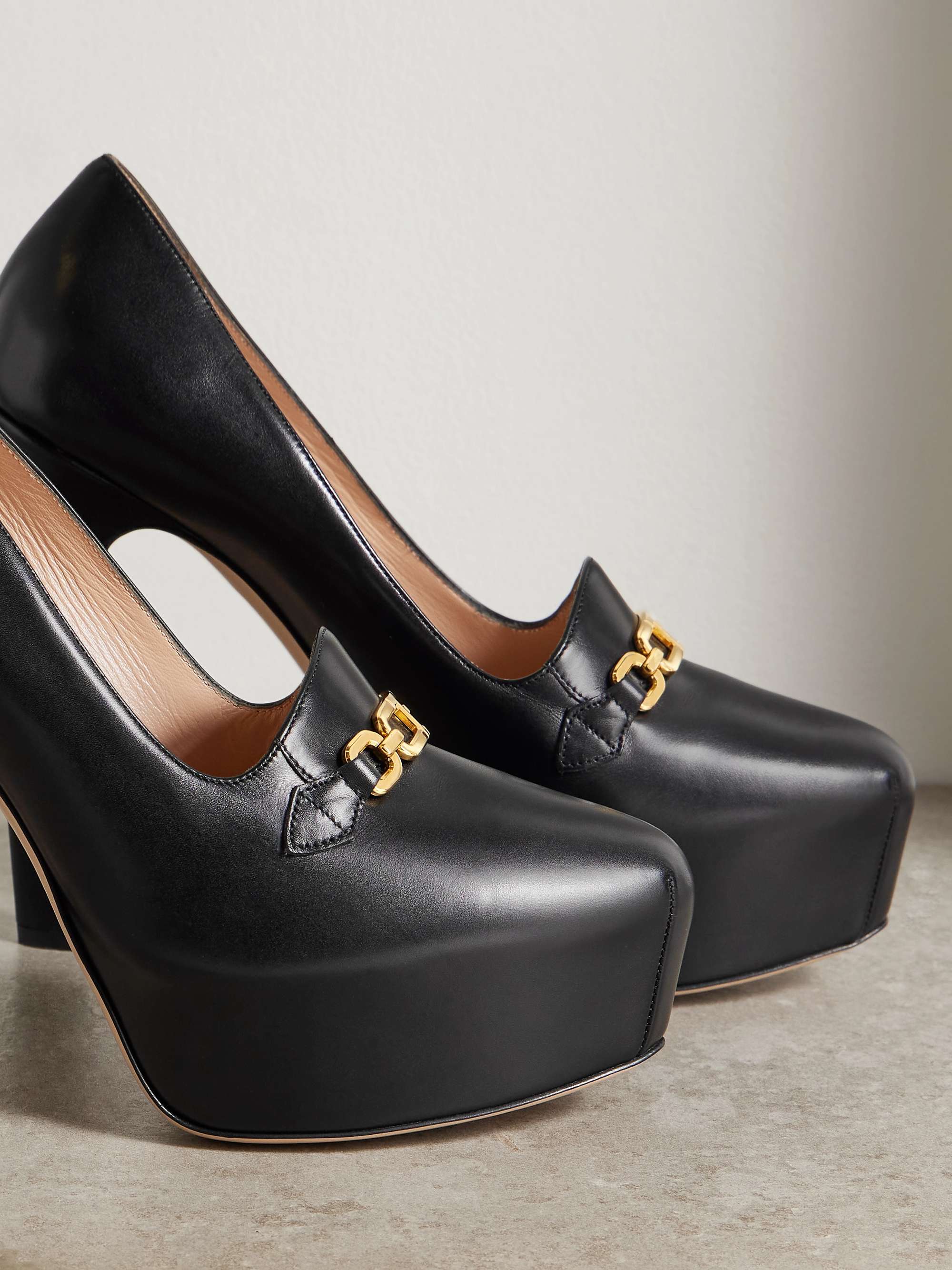 TOM FORD Embellished leather platform pumps | NET-A-PORTER