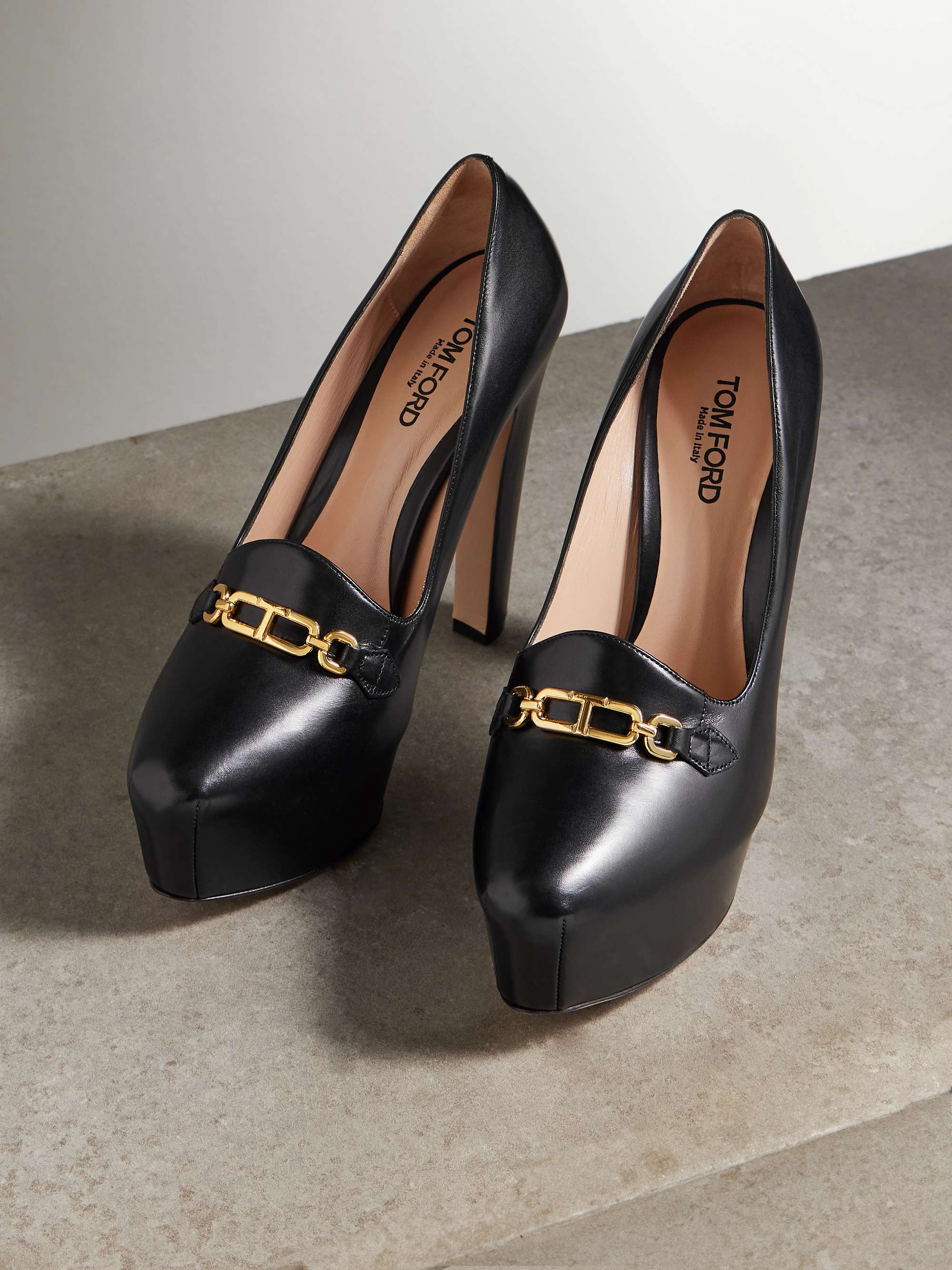 TOM FORD Embellished leather platform pumps | NET-A-PORTER TOM FORD Embellished leather platform pumps | NET-A-PORTER