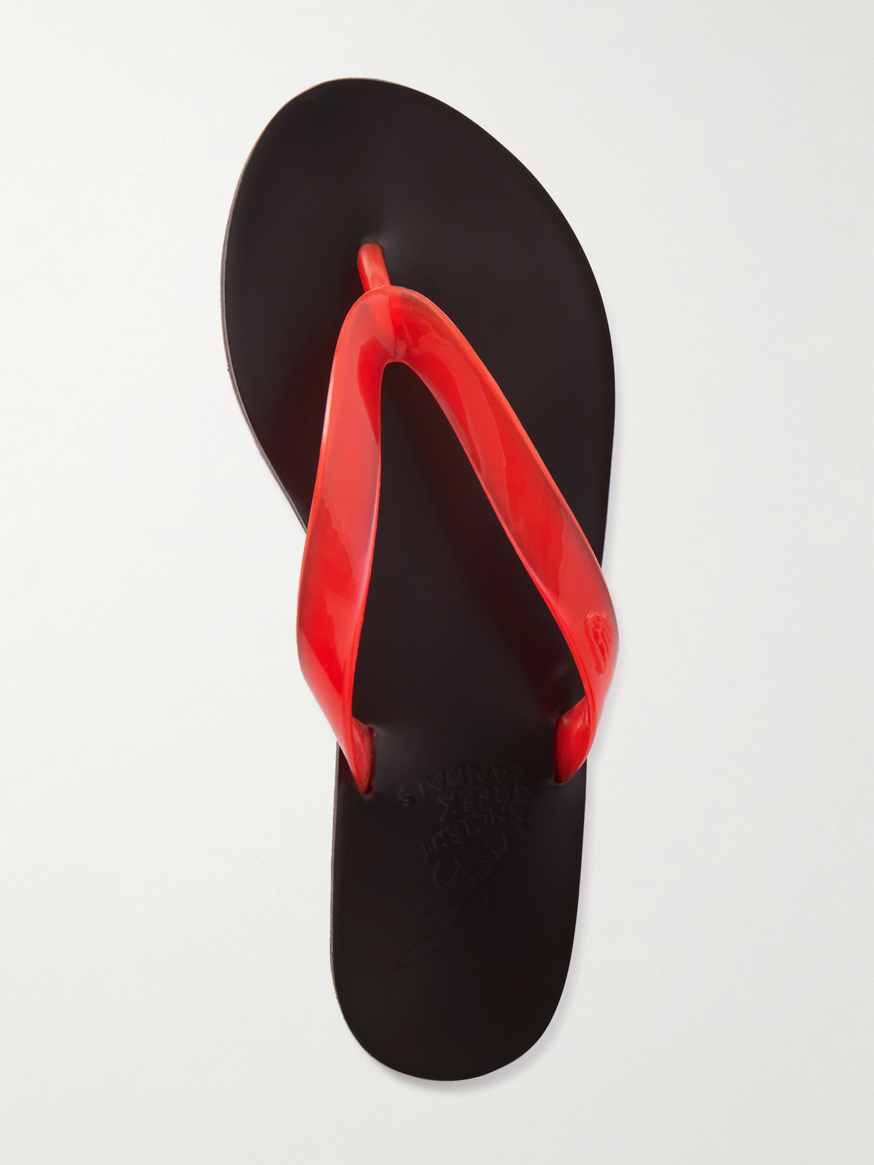 Ancient Greek Sandals Saionara Jelly Pvc Flip Flops In Red