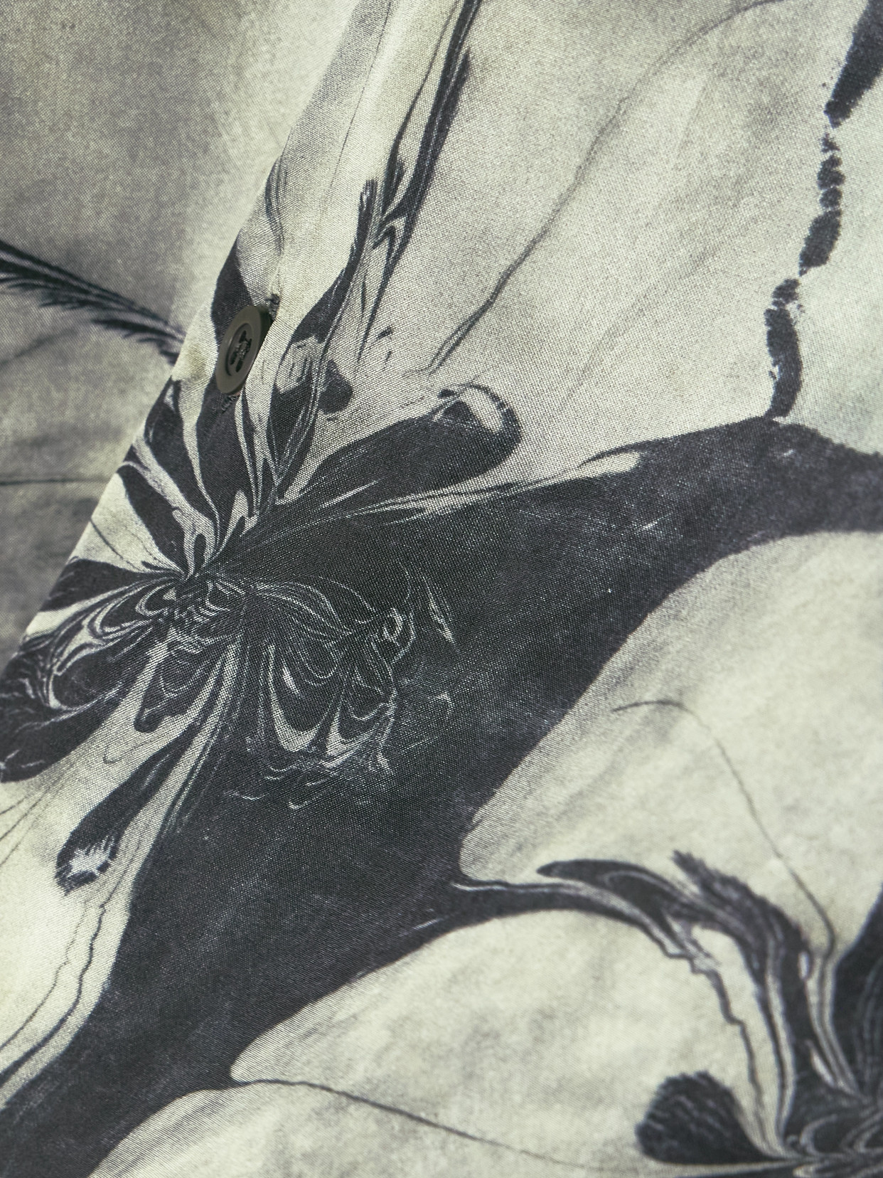 Dries Van Noten Floral-print Silk-voile Shirt In Gray