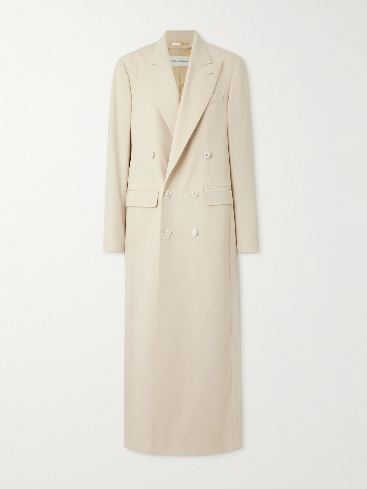 Dries Van Noten - Double-breasted Wool-twill Coat - Neutral