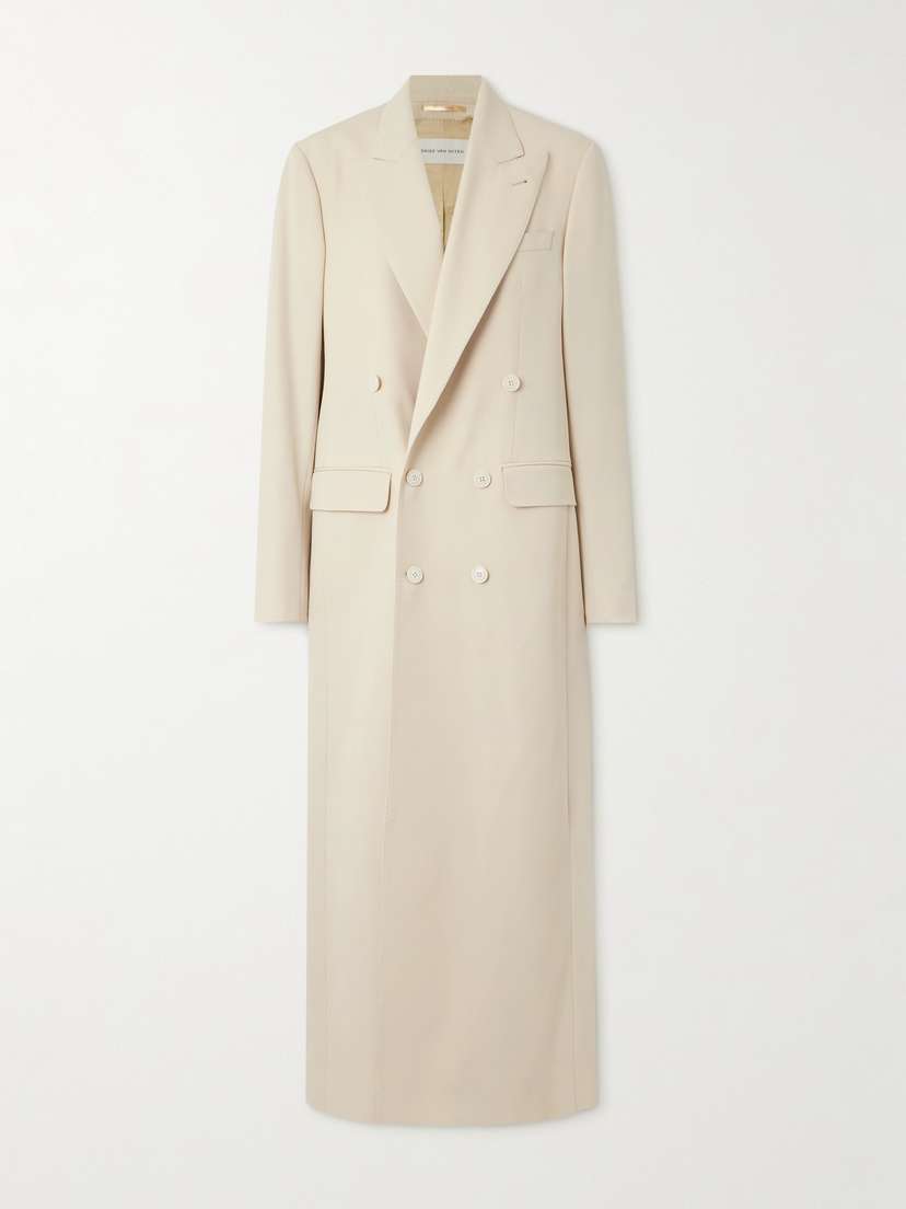 Dries Van Noten Double-breasted Wool-twill Coat