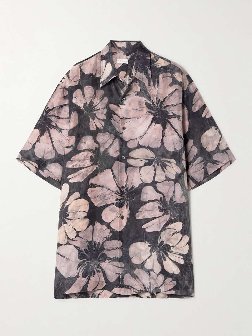 Dries Van Noten Floral-print Silk-voile Shirt