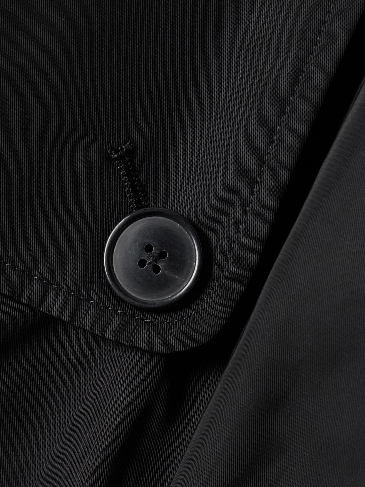 Shop Dries Van Noten Double-breasted Twill Trench Coat In Black