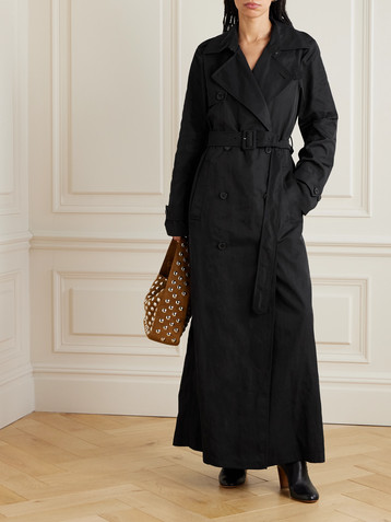 Dries Van Noten Double-breasted twill trench coat