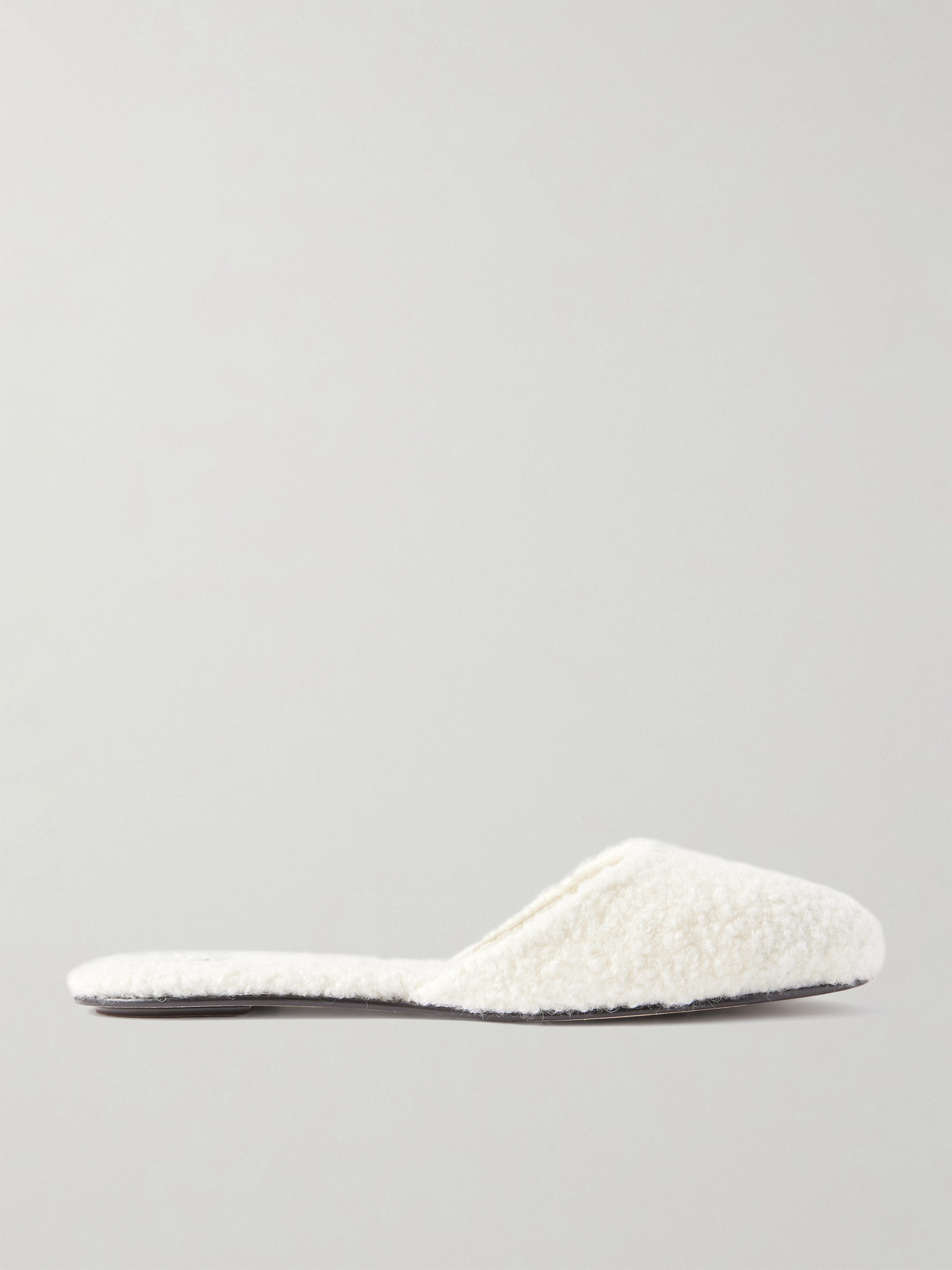 Leset Romy Wool And Cashmere-blend Bouclé Slippers In Ivory