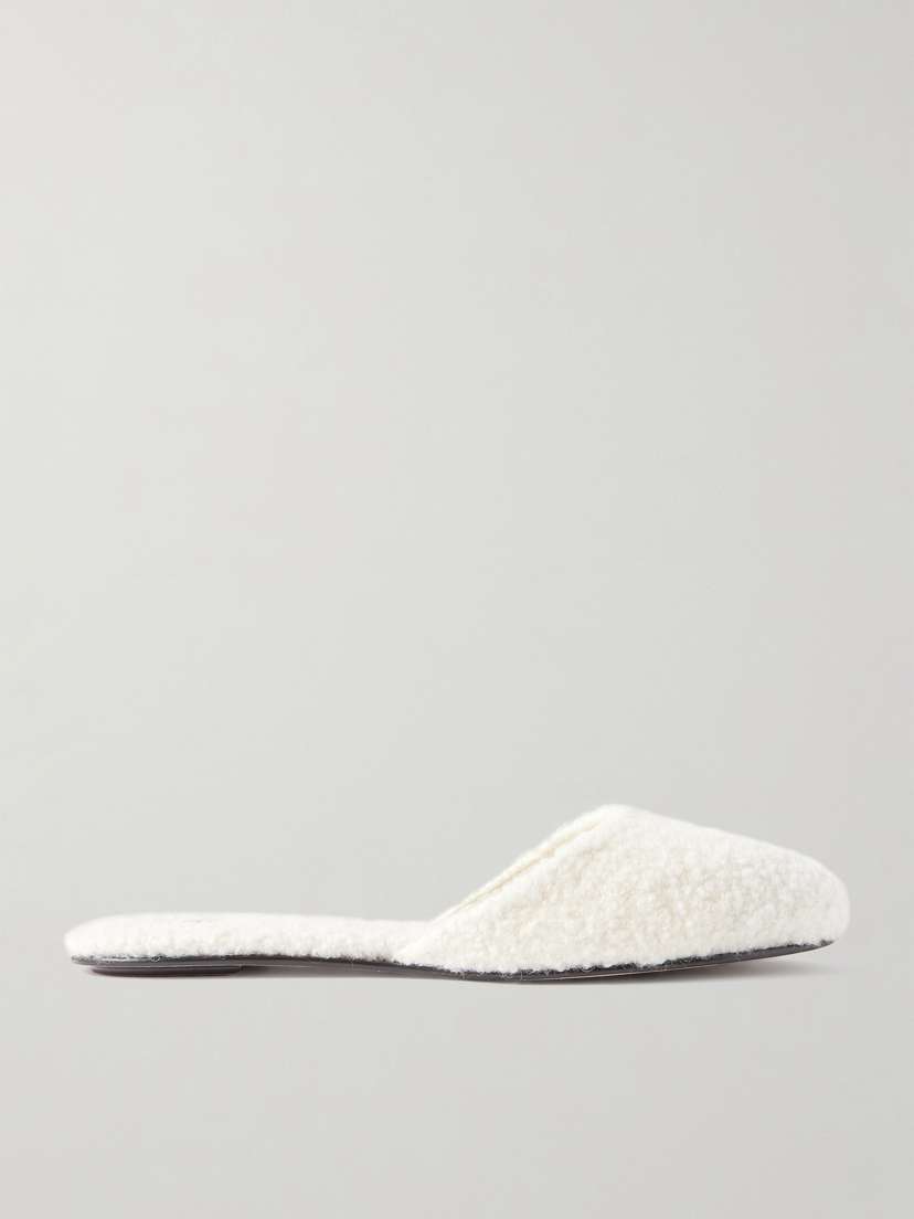 LESET Romy Wool And Cashmere-blend Bouclé Slippers