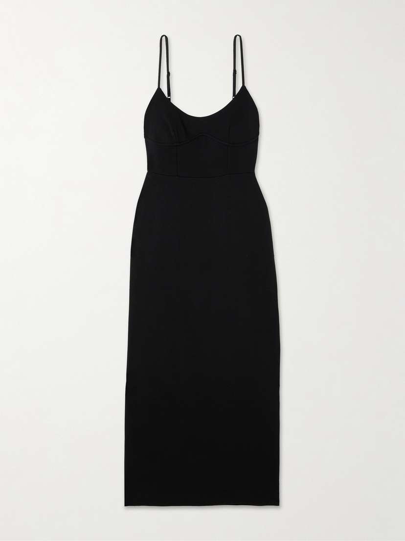 LESET Rio Corset Stretch-ponte Midi Dress