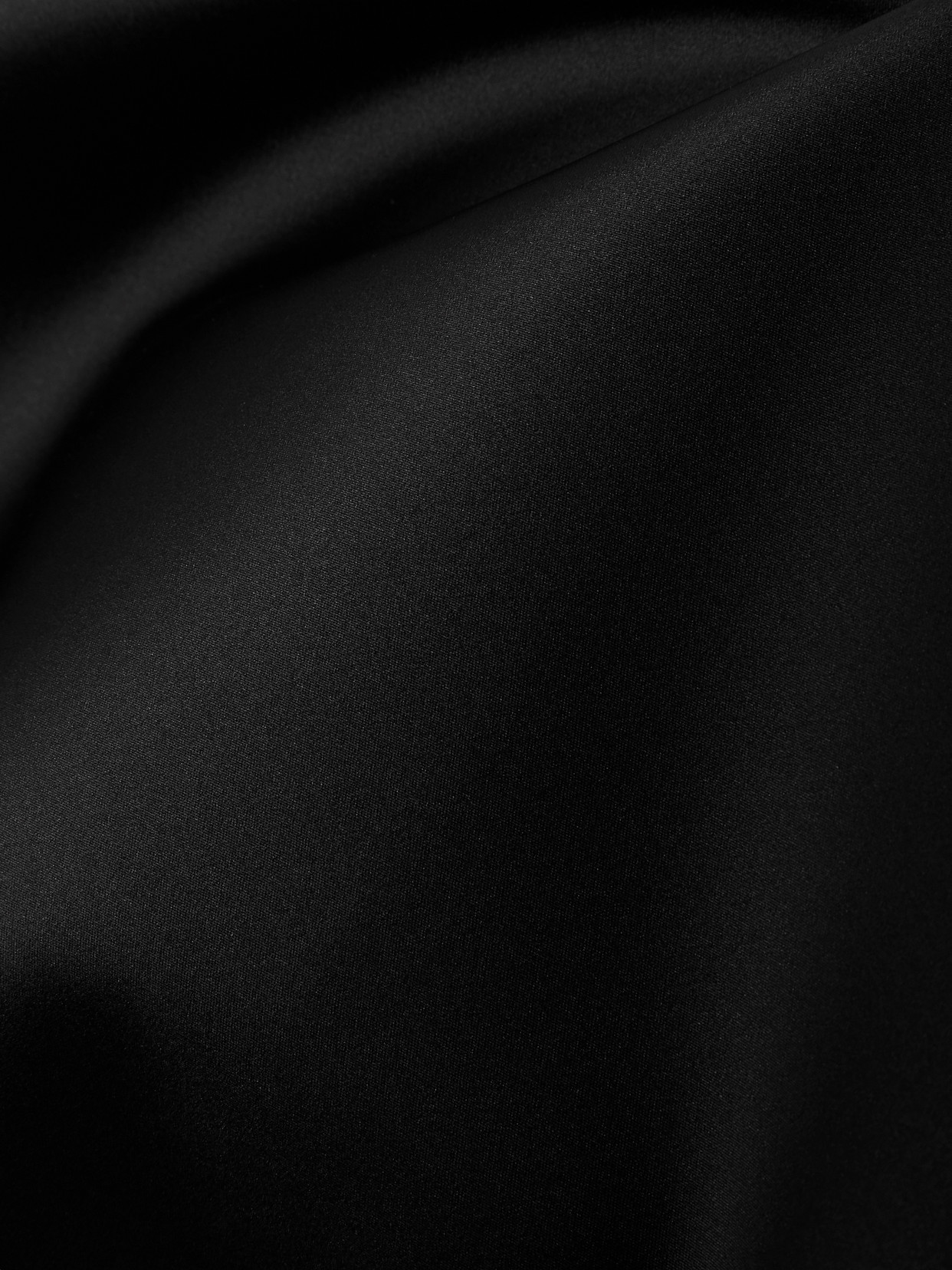 Leset Bobbi Cropped Satin Jacket In Black