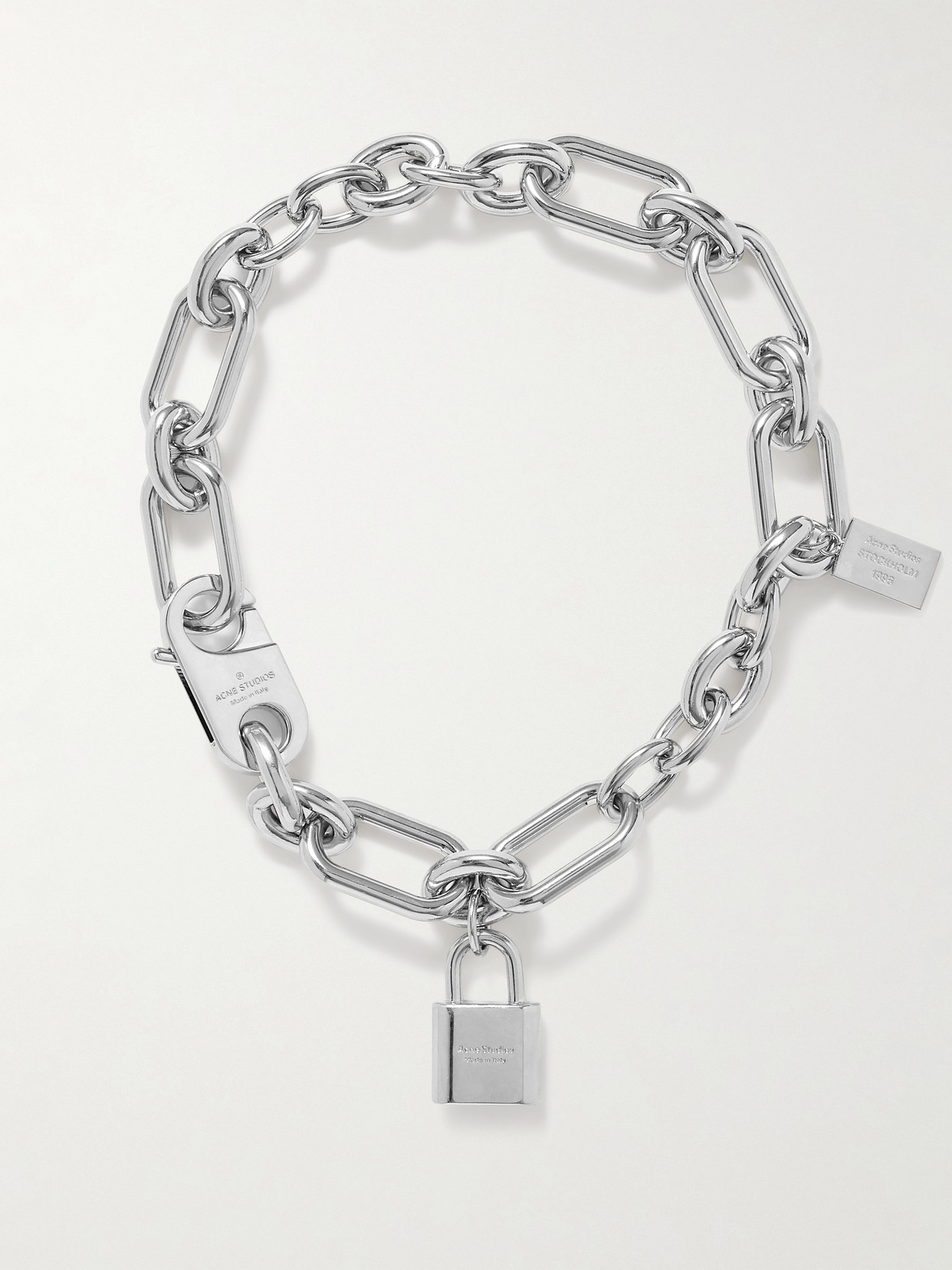 Shop Acne Studios Silver-tone Necklace