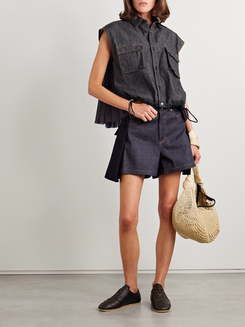 Sacai - Technical zip-up tank top | Plush