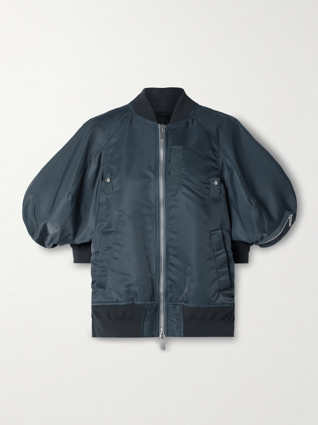 Sacai Shell Bomber Jacket In Blue