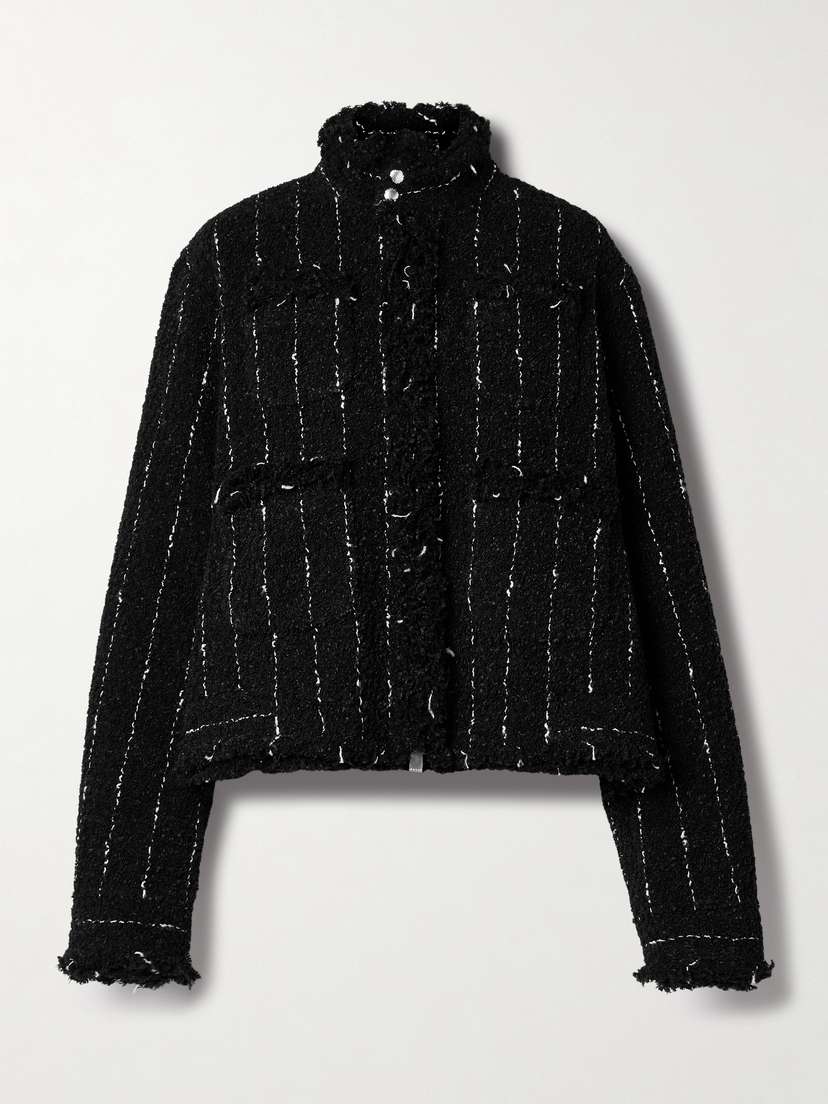 Sacai Pinstriped Bouclé Jacket