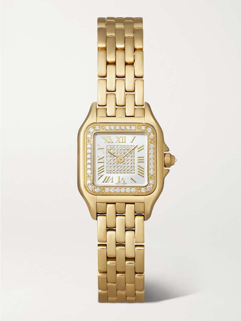 Cartier Panthère De  22mm Small 18-karat Gold Diamond Watch