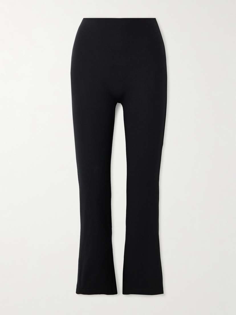 LESET Rio Cropped Stretch-ponte Flared Pants