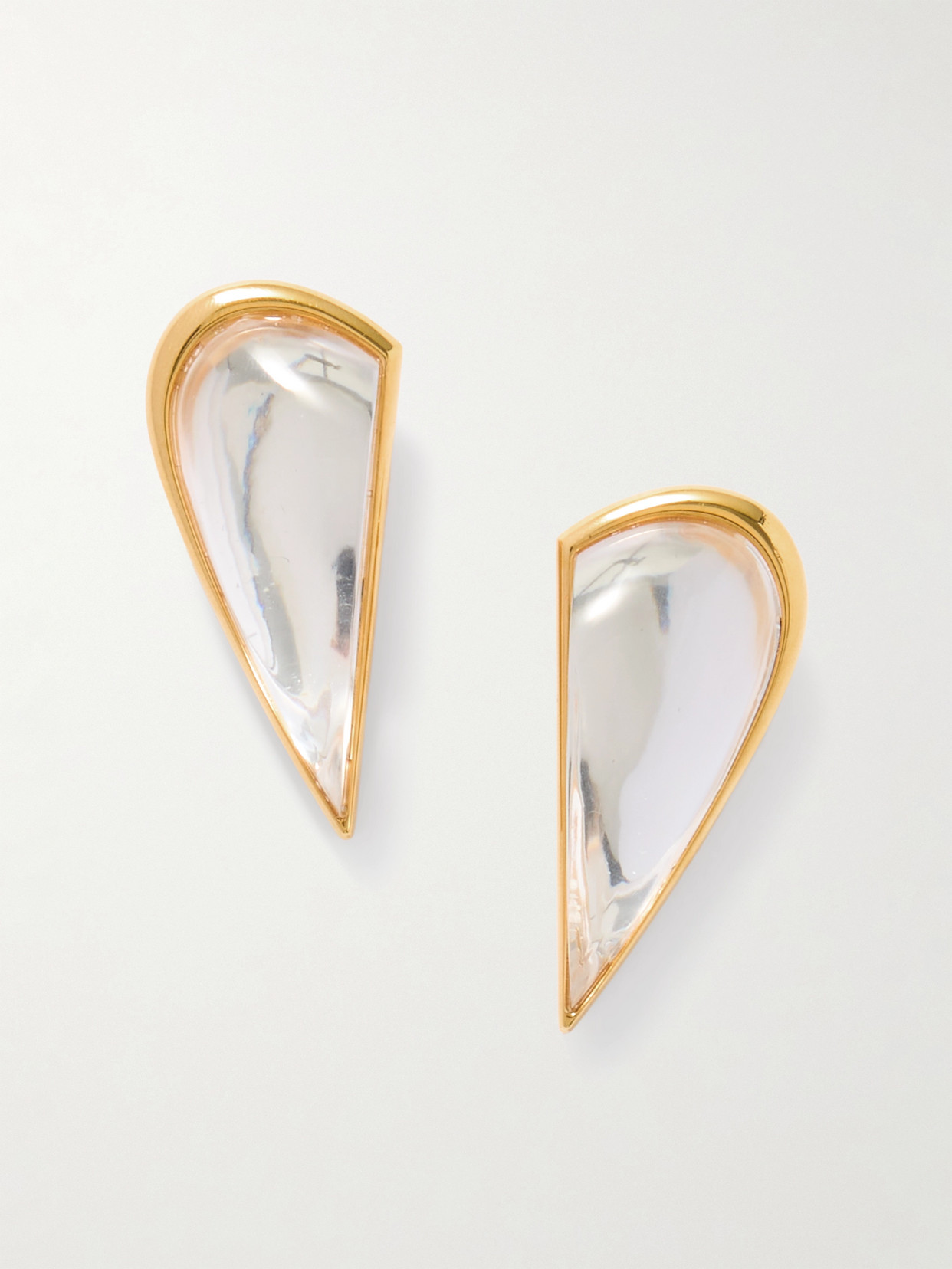 Alaïa - Le Demi-coeur Gold-tone Resin Earrings - One size