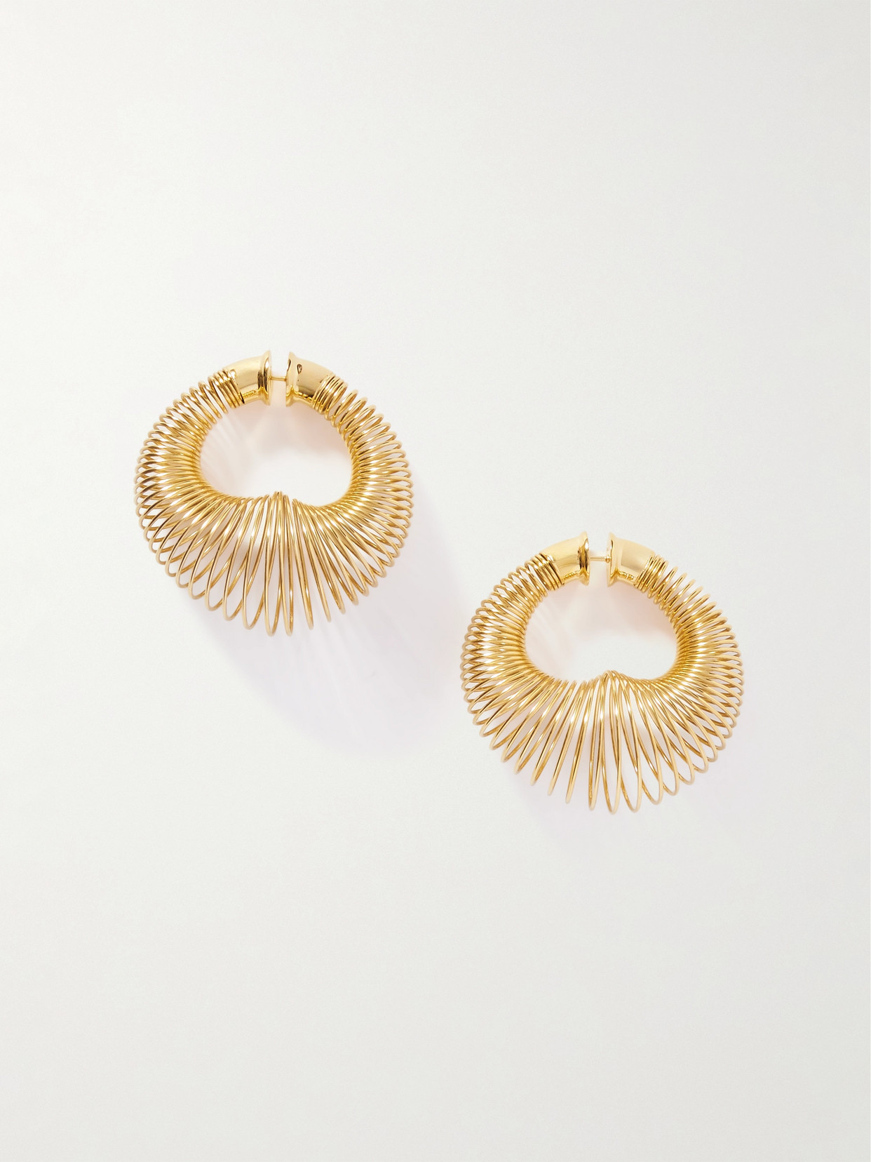 Alaïa Spiral Gold-tone Hoop Earrings