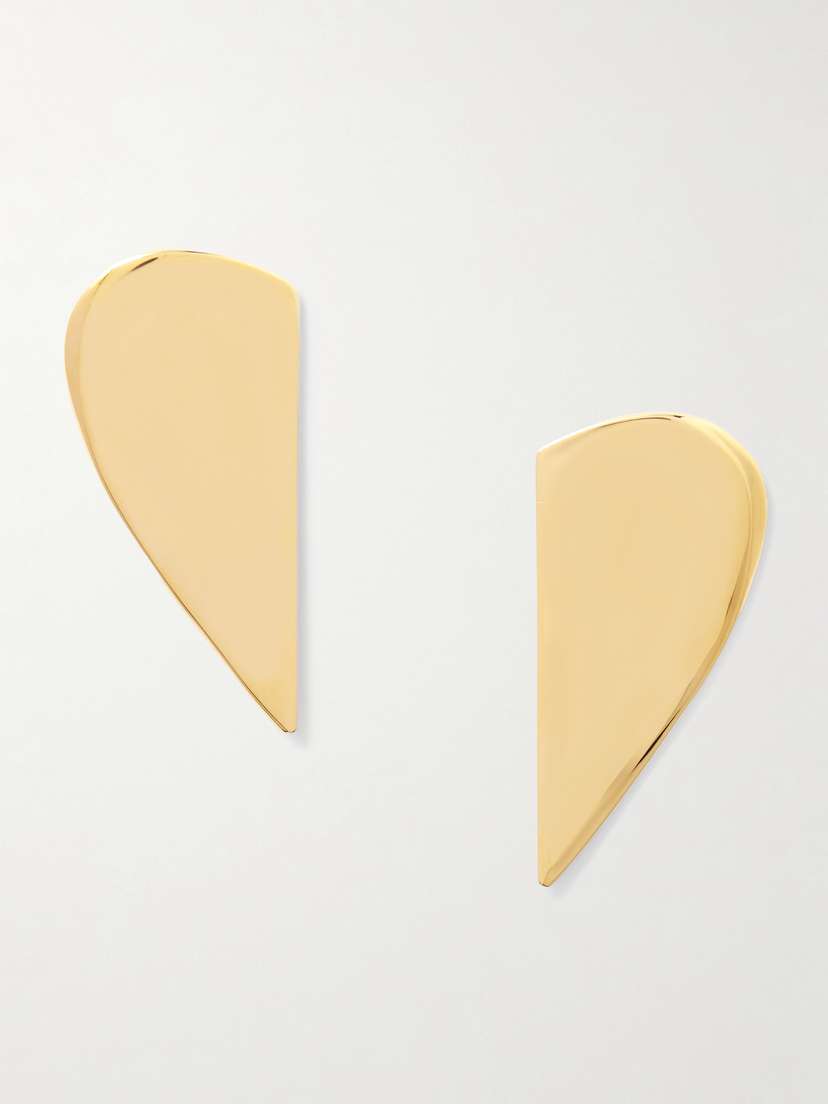 Alaïa Le Demi-cœur Gold-tone Earrings