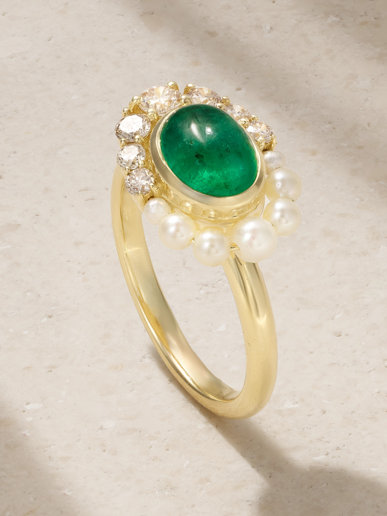 Amrapali London Navratna 18-karat Gold Multi-stone Ring