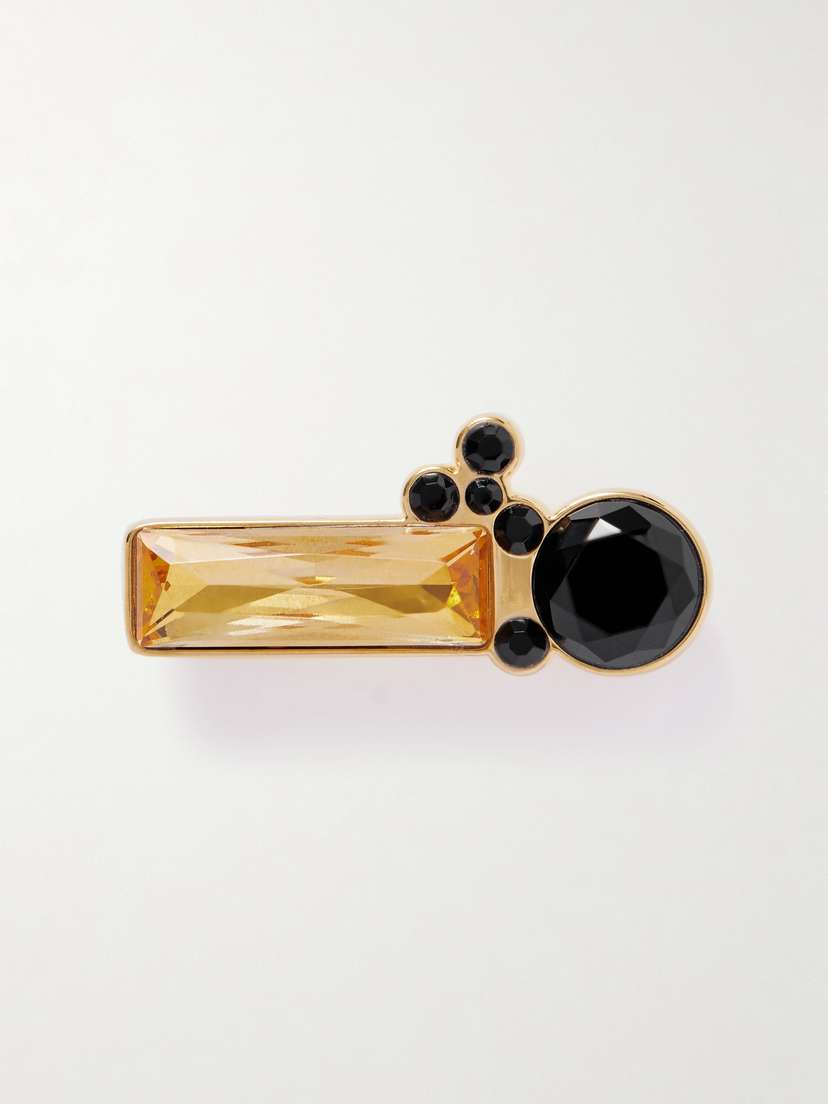 Jil Sander tone Crystal Brooch