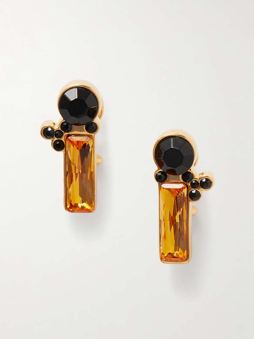 Jil Sander tone Crystal Earrings