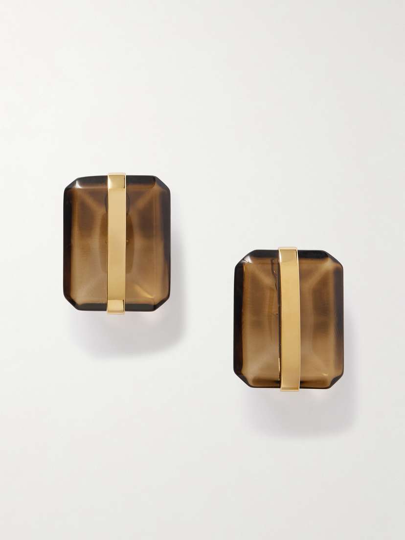Jil Sander Gold-tone And Resin Earrings