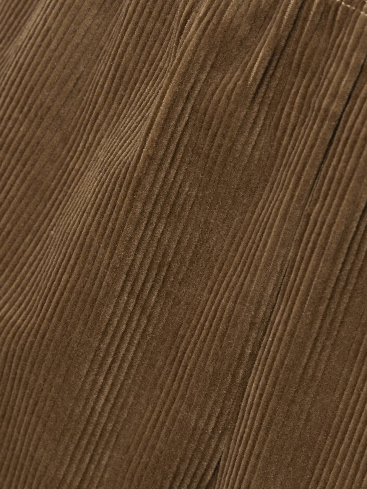 LESET STRETCH-COTTON CORDUROY STRAIGHT-LEG PANTS