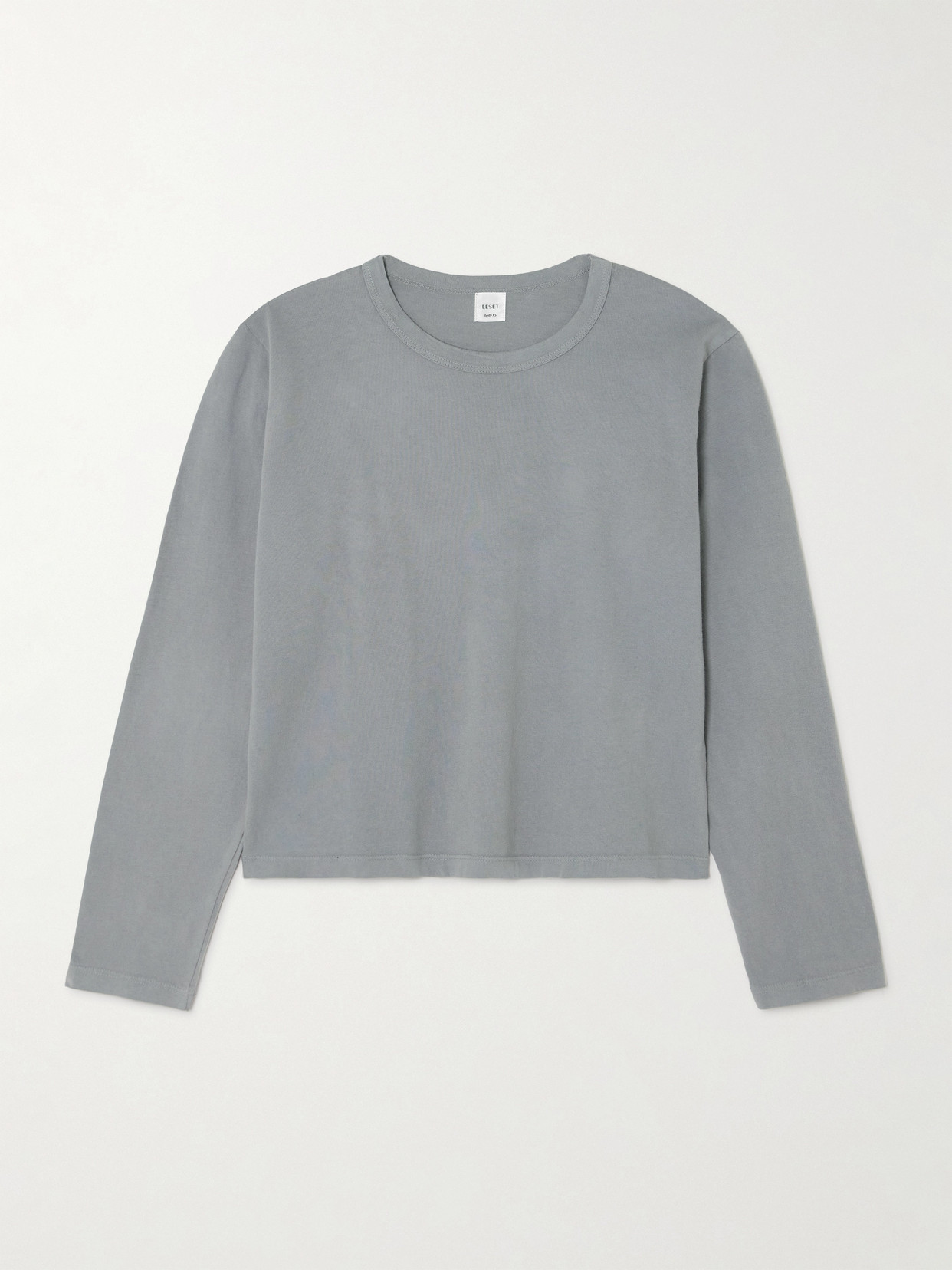 Leset Margo Cotton-jersey T-shirt In Gray