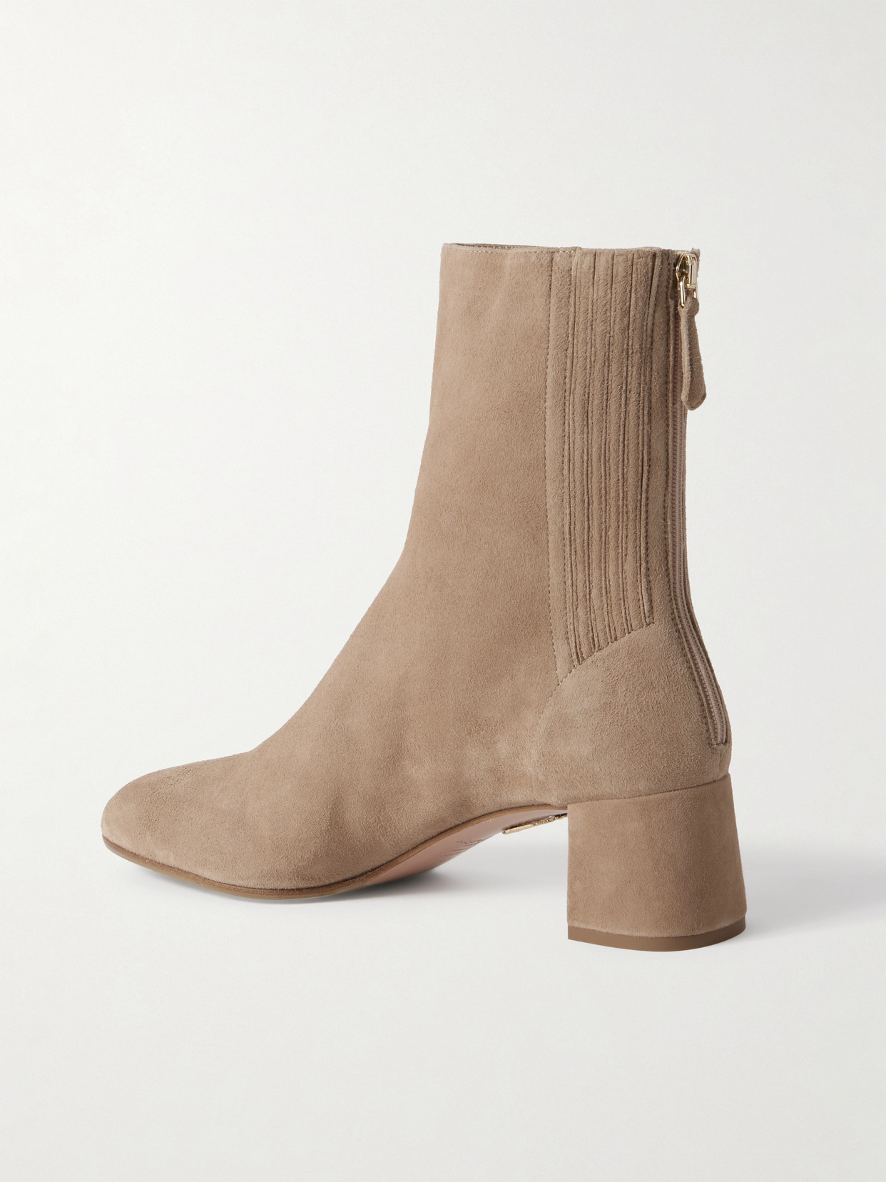 Aquazzura Saint Honoré 50 Suede Ankle Boots In Neutrals