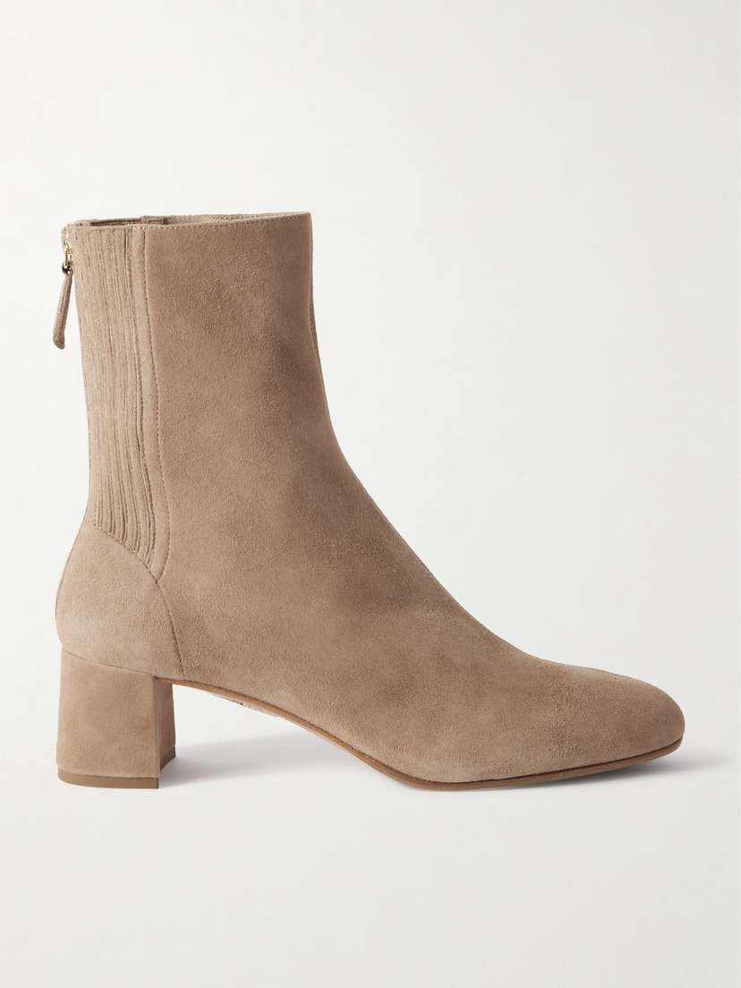 Aquazzura Saint Honoré 50 Suede Ankle Boots