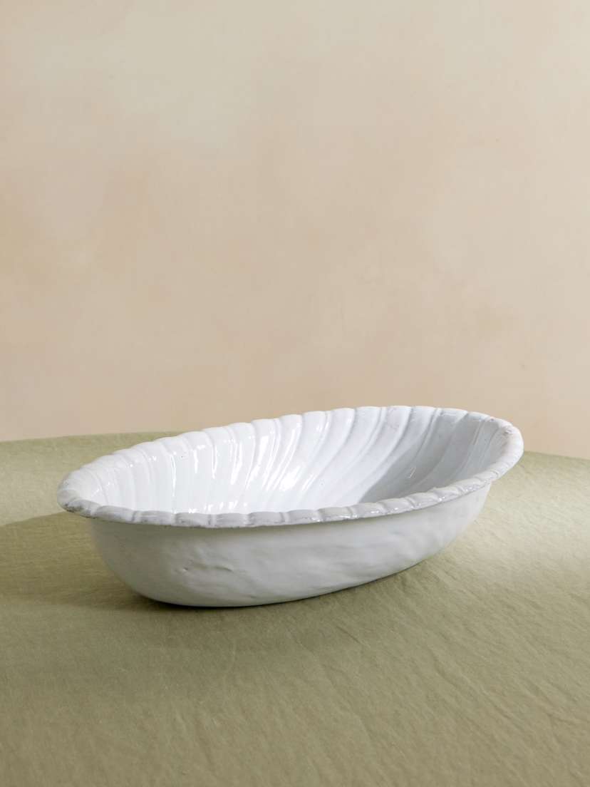 Astier De Villatte Peggy Long Glazed Ceramic Salad Bowl